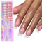 GZMAYUEN French Tip Press on Nails Gel Nail Tips - 15 sizes 150 pcs Pink Coffin French Tip Press on Nails Medium Shape, 3 in 1 Pre-french Gel Nail Tips, Full Cover Ballerina Fake Nails for Art