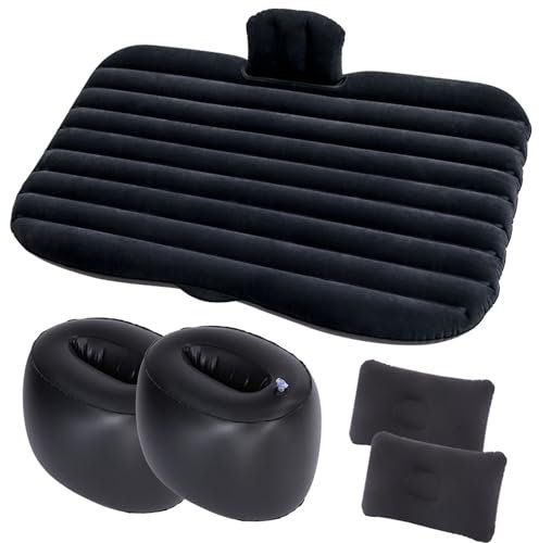 FSTTGG Auto Luftmatratzen für Renault Twingo ZOE Fluence Laguna, Air Bed Hochwertige Materialien Inflatable Air Mattress Car Accessories,A Black-B