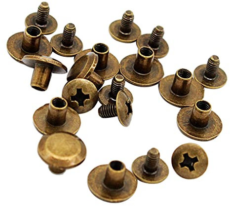 10 viti Chicago per rilegatura, rivetti per chiodi, borchie, per lavori artistici fai da te, 10 x 5 mm