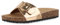 VAN HILL Damen Pantoletten Flach Lack Bequem Schuhe 216164 Rose Gold 36