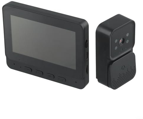 Zilimontt Videocitofono senza fili con schermo IPS da 4,3 pollici,Telecamera di sicurezza a lungo tempo di standby,Citofono citofono per monitor della porta Smart Wireless Campanello di sicurezza