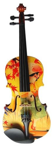Anfänger Violin 4/4 Buntes Handgefertigtes Geigen-Ahornblatt-Muster, Geeignet Für Anfänger Und Geigenspieler