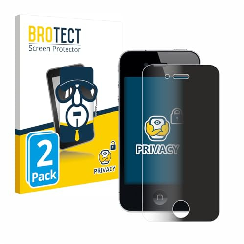 BROTECT 2 Stück Blickschutzfolie für Apple iPhone 4
