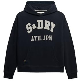 Superdry Damen Lässiges Athletic Essentials Hoodie mit Applikation