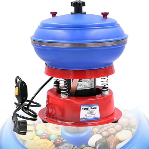 ZHLINGQ Electric Polisher, Professional Rock Tumbler Kit, Electric Rock Tumbler Vibration Bowl, 8/12/17 Inch Vibration Rock Tumbler Bowl Tumbling Polishing Machine, Convenient to Use,3.5L/0.92gal