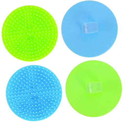 TOVINANNA Massagekamm 4 Stück Klein Ergonomisch Mit Kunststoffgriff Shampoo Bürste Zur Kopfhautmassage Und Schuppenreinigung Tragbar Für Männer Und Frauen