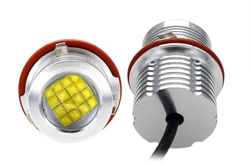 Angel Eyes，Led Faros Angel Eyes 1 juego de bombillas LED ultra brillantes blancas de 160 W Uso apto para luces de posición tipo ojo de ángel Uso apto para BMW E39 E87 E60 E61 E63 E64 E65 E66 E83 X3 E5