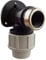 MDPE Wall Plate Elbow Bend Female Threaded Garden Tap Wall Flange 20 25mm (20mm MDPE to 1/2 BSPF)