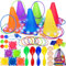 ZHHGOO Wurfspiel Kinder Outdoor, Light Up Wurfspiele, Gartenspiele, Outdoor Spiele Für Kinder Ab 3 4 5 6 7 8 9 10, Ringe Werfen Spiel, Wurfspiele Für Draußen, Outdoor Spielzeug Ab 3-10 Jahre
