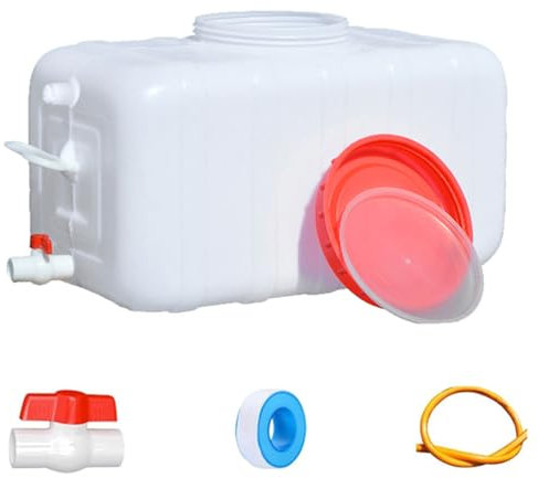YZRXD Tanica per Acqua da Campeggio in Plastica Grado Alimentare, Secchiello Serbatoio per Acqua con Rubinetto Deposito d'Acqua per Pesca, Feste, Camper(Size:30L,Color:Bianco)