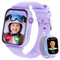 Reloj Inteligente Niño GPS y Llamadas, 4G Smartwatch Niños Niñas con Telefono, SOS, Chat de Voz, Videollamada, Modo Clase, Cámara, Podómetro, Reloj Llamadas Niños Niña Infantil de 4 a 12 Años, Morado