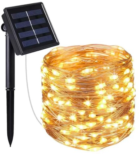 WESEN Solarleuchten, 120LED/40FT Gartenlichter, 8 Modi Wasserdicht Outdoor Indooor Solar Lichterkette für Garten, Hof, Terrasse, Baum, Party, Hochzeit, Weihnachten (Warm)