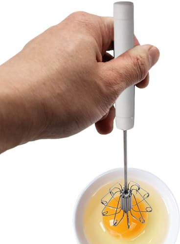 Huxibai Egg Beater, Manual Pressure Whisk, Anti-corrosion Manual Mixer for Whisking Milk Coffee and Baking