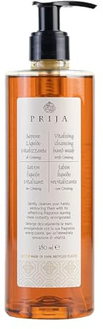 thehotelery.de Prija Flüssigseife mit Ginseng 380ml Flaschen, vitalisierend Seife, Wellness Spa Hotel Italien Luxus Hotelkosmetik italienische Handseife (1)