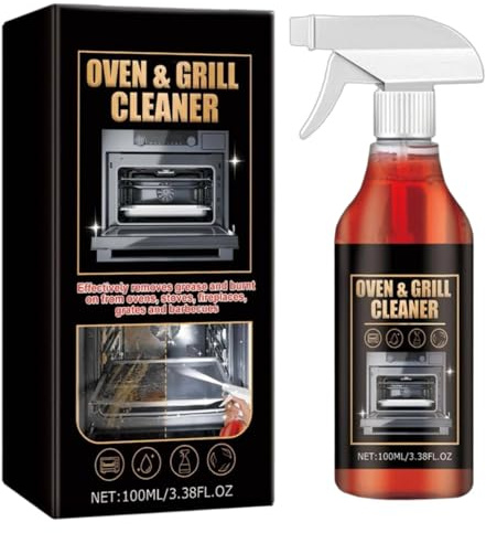 Oven and Grill Cleaning Spray, Oven Cleaner Heavy Duty Spray, Air Fryer Cleaner Heavy Duty, Stainless Steel Cleaner & Degreaser for Microwave, Air Fryer, Cookers, Hoods, Grills (1PC)