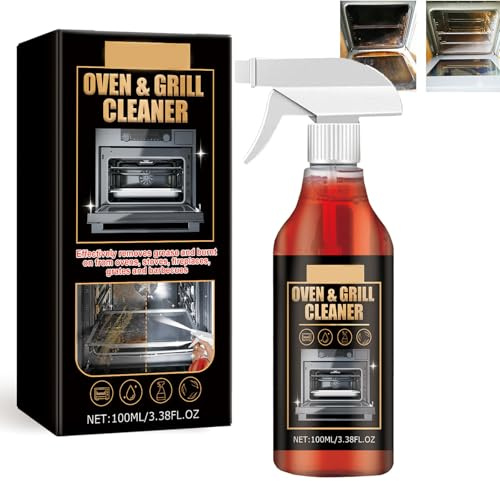 Oven Cleaner Heavy Duty Kitchen Spray, Fast-Acting Oven and Grill Cleaner, Multi-Surface Powerful Grease Remover for Racks,Grills,BBQ,Air Fryers,100ml
