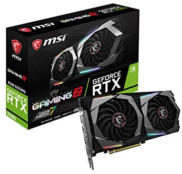 MSI Gaming GeForce RTX 2060 6GB GDRR6 192-bit HDMI/DP Ray Tracing Turing Architecture VR Ready Tarjeta gráfica (RTX 2060 Gaming Z 6G)