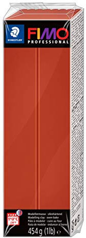 STAEDTLER 8041-74 ST FIMO professional ofenhärtende Modelliermasse (Großblock 454g (1 lb)) Farbe: terrakotta
