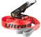 Ultrasport 25 m mit Ratsche, Slackline-Set für Anfänger und Kinder, mit Ratschenschutz und robuste Tragetasche, für Slack Line Funsport, 50 mm breit, rot, 25m