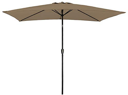 Happy Garden Parasol Droit HAPUNA rectangulaire 2x3m Taupe avec manivelle. Parasol Droit inclinable.