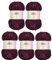 5 x 100 Gramm Himalaya Velvet Micro-Polyester Strickwolle, Babywolle, Babywolle, Babywolle, Babywolle, beere 90039