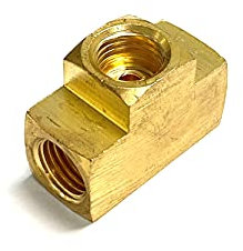 The Stop Shop 3-Wege-Bremsleitungs-T-Stück für 3/16 Zoll Rohr, alle Anschlüsse sind 10 mm x 1 für umgekehrte Flare-Armaturen (einteilig)