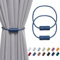 Pretty Jolly magnetische Vorhang Raffhalter handgefertigtes Gewebe Seil Vorhang-Raffhalter Einfachheit dekorative Vorhang drapieren Krawatte zurück für Haus Fenster Drapery, Marineblau, 2 Stück
