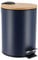 Tendance - Poubelle metal frein de chute 2,5l - bleu bambou
