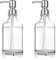Seifenspender Nachfüllbarer Spender aus Glas 2PCS Soap Dispenser Schaumspender für Geschirrspülmittel, Shampoo-Lotion, Badezimmerarbeitsplatte, Küche, Waschküche, Büro