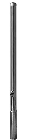 UvV UVAP80.00 Absperrpfosten ø 60x2,5mm, verzinkt, Länge 1200 mm, Dreikantverschluss, Höhe über Flur 900 mm. Feuerverzinkt und Silber/Grau beschichtet