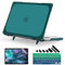 Batianda Compatible with New MacBook Pro 14 inch Case 2024 M4 2023 2021 Release with M3 M2 Pro/Max Chip, Heavy Duty Protective Plastic Hard Shell with Fold Kickstand & Keyboard Cover, Deep Teal