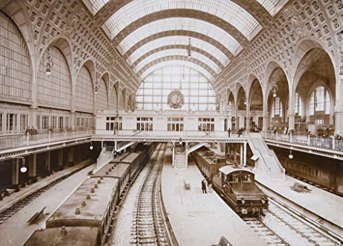 Fabulous Poster Plakat Gare D'Orsay Paris 1900 Foto Selten Vintage Ancien Zug