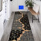 Teppich Läufer Flur rutschfest Meterware 80×180cm Geometrisch Schwarz Grau Golden Diamantgitter Küchenläufer Flurläufer Lang Polyester Teppichläufer, für Korridor Schlafzimmer Innen Wohnzimmer