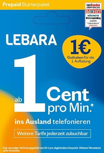 Lebara Lebara 0+1 Starterpaket (Neu ab 16.05.2022)