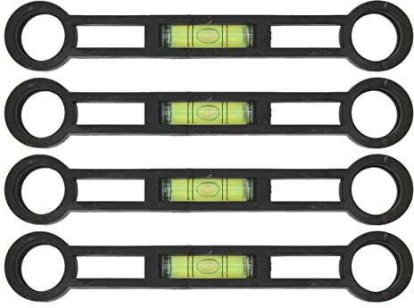 BuyWeek Torpedo Wasserwaage, 4 Stück Gebogene Fußebene Präzise Messung Deformation Widerstand DIY Reparatur Messwerkzeuge für Stufe Dete