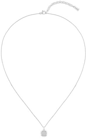 BOSS Jewelry Halskette mit Anhänger für Damen Kollektion MEDALLION in Edelstahl verziert mit Kristallen - 1580298