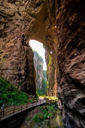 adrium Acryl-Bild 80 x 120 cm: Wulong-Karst-Kalksteinformationen in der Longshui-Schlucht Difeng, EIN wichtiger Bestandteil des Weltnaturerbes Wulong-Karst.(65480071)