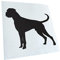 Kiwistar - Autoaufkleber - Mattschwarz - 12x10cm Deutscher Boxer German Hund - Heckscheibe Auto Aufkleber wetterfest für Kfz LKW Mofa Truck - Sticker außen selbstklebend Tuning Zubehör für Fenster