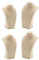 Milageto 4pcs Lino Collana Busto Espositore Portaoggetti Organizzatore per Controsoffitto Negozio
