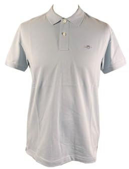 GANT Herren REG Shield SS Pique Polo T-Shirt, Stormy SEA, S