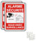 Panneau Alarme sécurité sous vidéo Surveillance 24h/24 PROPRIÉTÉ PRIVÉE 15x20cm Métal en Aluminium Revêtement réfléchissant et Résistant aux UV(2)