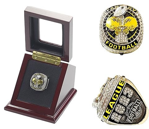 HYKJSHED 2023 Fantasy Football Ring Championship Ring Heavy FFL Champions Rings Souvenir Männer Vater Alumni Freund Rugby Fans