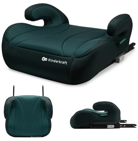Kinderkraft I-Boost Car Seat, I-Size, 135-150cm, Baby Seat, Booster seat for 9 to 12 Years, Easy to Assemble, Ergonomic Posture, Additional Foam, Green