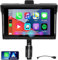 CAMECHO 5 Zoll Carplay Motorrad Radio mit Navi Bluetooth Handsfree WiFi FM/RDS Radio mit HD Bildschirm, Siri, EQ/USB/TF Karte/AUX, Airplay, Mirror Link