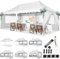 HOTEEL Tonnelle Pliante 3x6, Barnum Pliant 3x6 Tonnelle de Jardin Exterieur Impermable Tente de Reception avec Parois LatéRales, Sacs de Sable et Sac à roulettes pour Les événements en Plein Air,Blanc