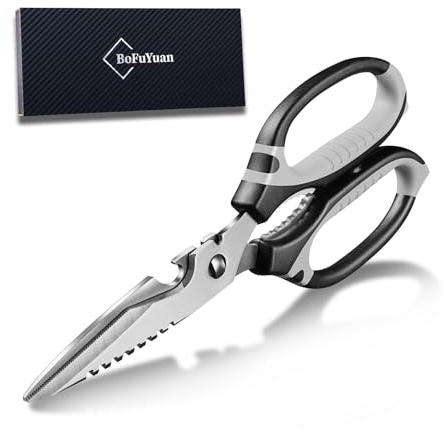 BoFuYuan Detachable Heavy Duty Kitchen Scissors for Food 9-Inch Green