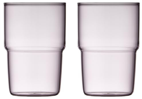 Lyngby Glas Torino Trinkglas, Wasserglas, 40 cl, 2 Stck., Pink