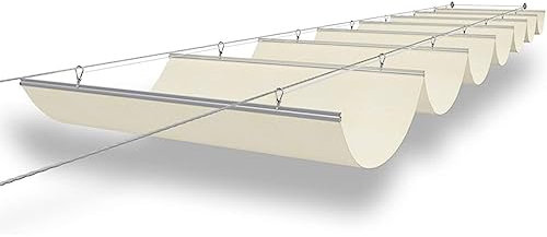 Sonnensegel beschattung für terrassenüberdachung Sonnenschutz Fuer glasdach,sonnensegel aufrollbar, für Pergola, Markise, Terrasse, Terrasse, Hof, Veranda, Pavillon(Color:Silver,Size:0.9 * 7)