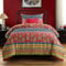 Dreamzie Böhmisch Bettwäsche 135x200cm 2 Teilig Rot Blau Bunt Indischen Boho Bohemian Bettbezüge mit Reißverschluss und 1 Kissenbezug 80x80cm aus 100% Mikrofaser - Zertifiziert Oeko TEX