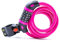 Bicycle Combination Lock, Fahrradschloss, Fahrrad-Zahlenschloss mit Zahlenkabel und Stahldraht, Trick-Schloss-Zubehör(Pink)
